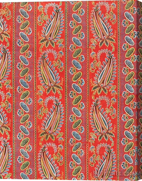 Russian School Backing Of An Adras Ikat Panel Stretched Canvas Painting / Canvas Art