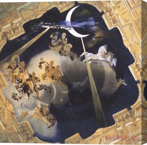 Salvador Dali Ceiling of The Hall of Gala's Chateau at Pubol Stretched Canvas Print / Canvas Art