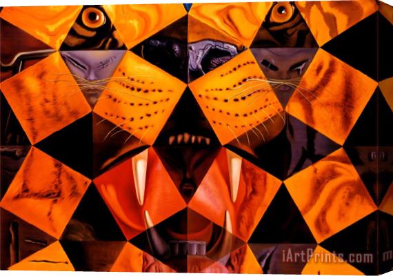 Salvador Dali Cinquenta Tigre Real Stretched Canvas Print / Canvas Art