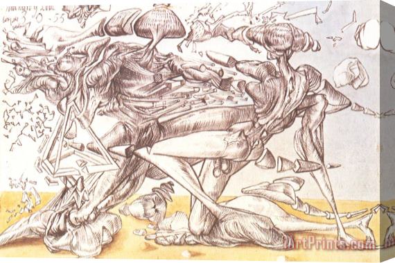 Salvador Dali Dali Combat Stretched Canvas Painting / Canvas Art