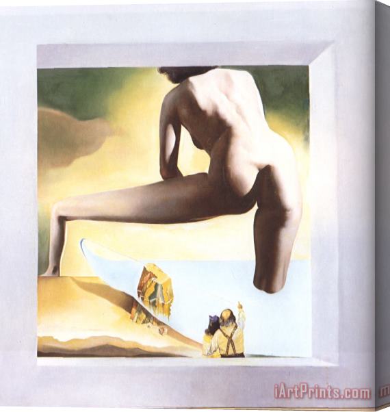 Salvador Dali Dali Lifting The Skin of The Mediterranean Sea to Show Gala The Birth of Venus Stretched Canvas Painting / Canvas Art