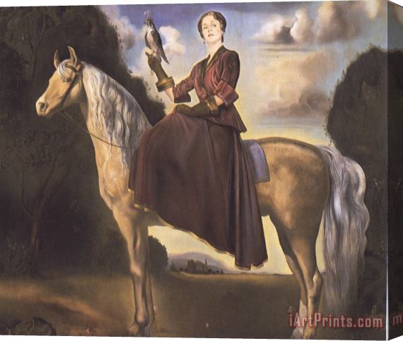 Salvador Dali Equestrian Fantasy Portrait of Lady Dunn Stretched Canvas Print / Canvas Art