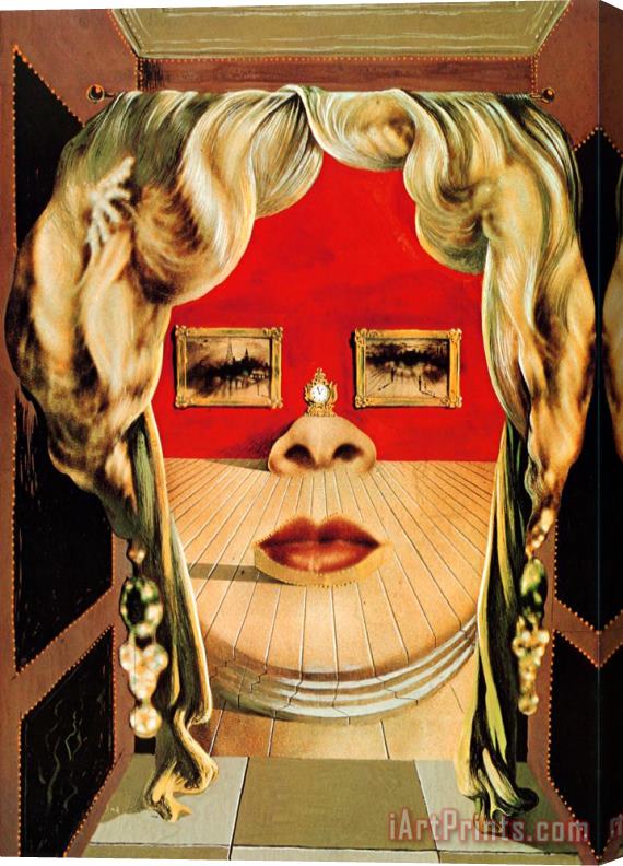 Salvador Dali Face of Mae West C 1935 Stretched Canvas Painting / Canvas Art