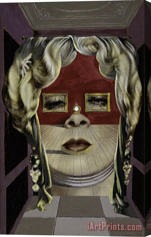Salvador Dali Face of Mae West Which May Be Used As an Apartment Stretched Canvas Painting / Canvas Art