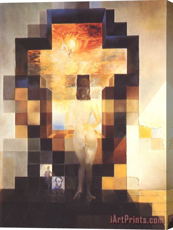 Salvador Dali Gala Contemplating The Mediterranean Sea Which at Eighteen Metres Becomes The Portrait of 1976 Stretched Canvas Print / Canvas Art