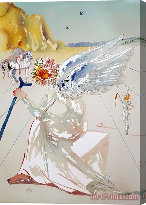 Salvador Dali Helen of Troy (angel with Wand), 1977 Stretched Canvas Print / Canvas Art