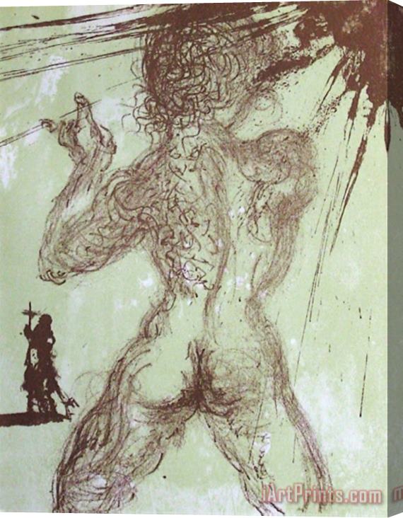 Salvador Dali Hommage a Meissonnier I Nu Gris Stretched Canvas Print / Canvas Art