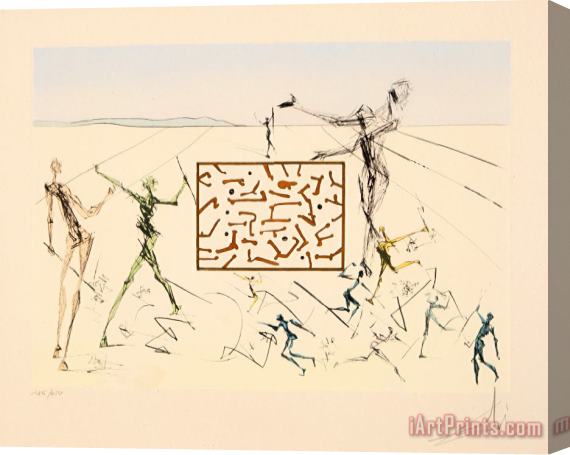 Salvador Dali L'electronique, From Hommage a Leonardo Da Vinci Stretched Canvas Print / Canvas Art