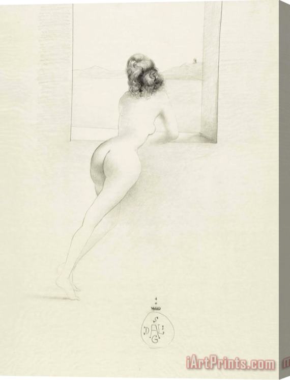 Salvador Dali Nu De Gala a La Fenetre, 1962 Stretched Canvas Print / Canvas Art