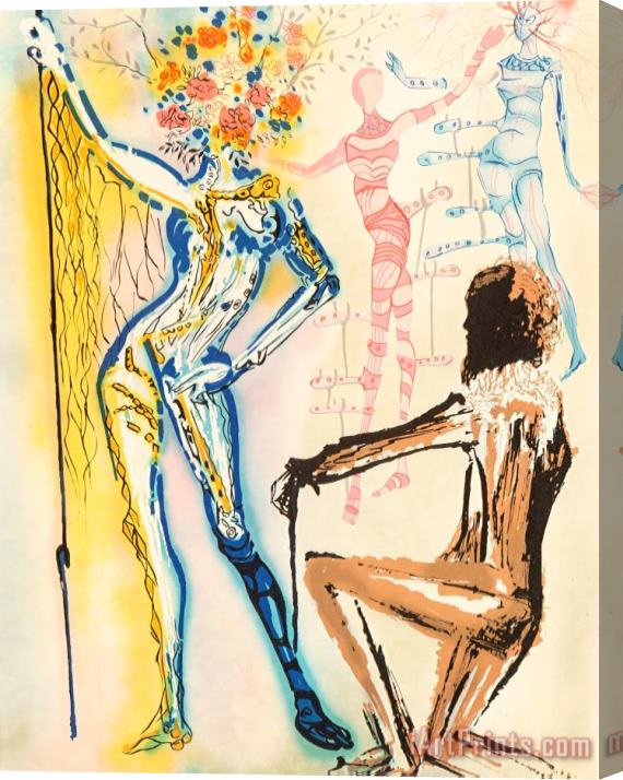 Salvador Dali The Ballet of The Flowers, 1980 Stretched Canvas Print / Canvas Art