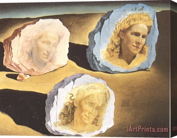 Salvador Dali Three Apparitions of The Visage of Gala Stretched Canvas Painting / Canvas Art