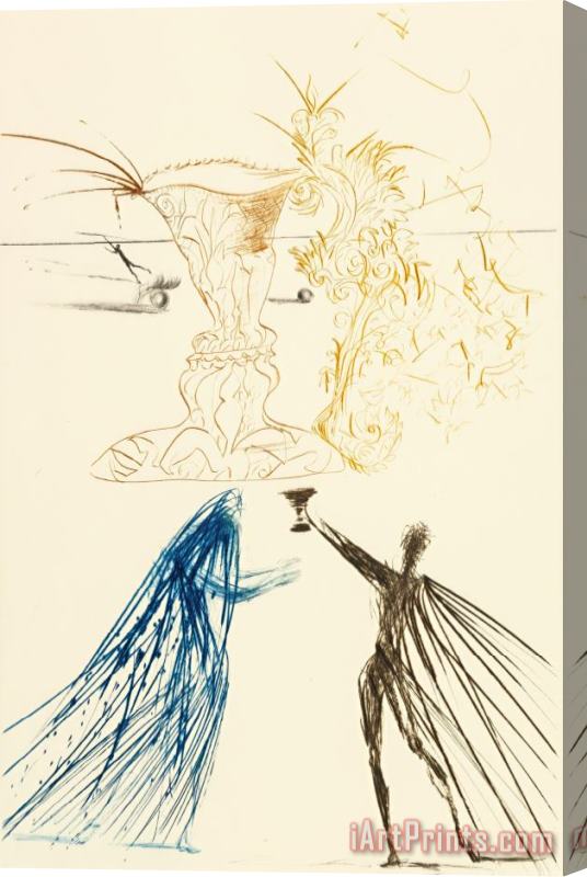 Salvador Dali Tristan And Iseult (portfolio of Twenty One Engravings, with Stretched Canvas Print / Canvas Art