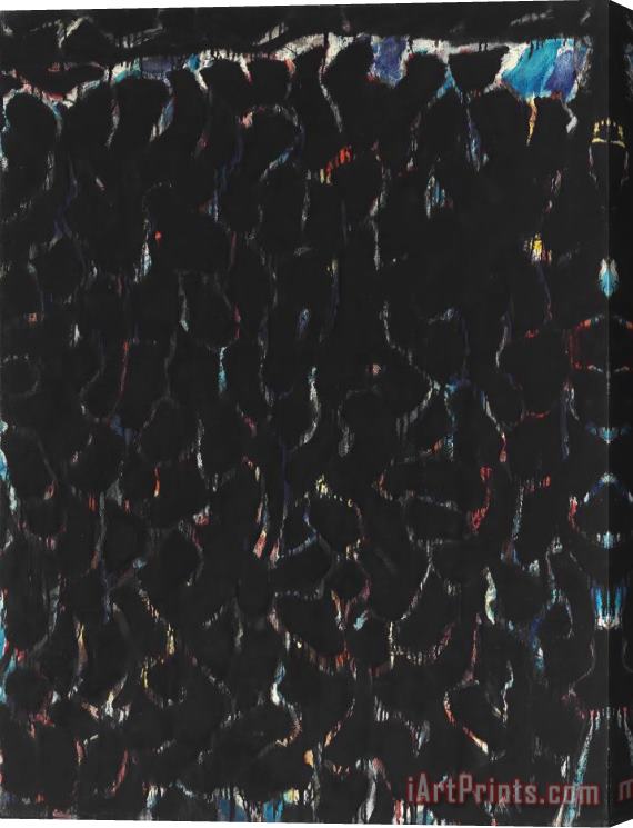 Sam Francis Black And Red, 1954 Stretched Canvas Print / Canvas Art
