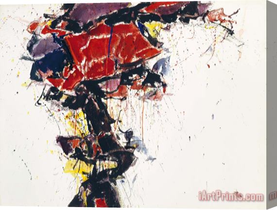 Sam Francis Red Winged, 1958 Stretched Canvas Print / Canvas Art