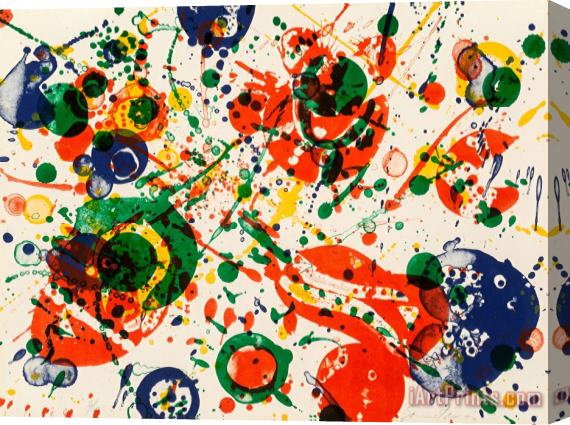 Sam Francis Untitled, Pl. 4, From The Pasadena Box Series, 1963 Stretched Canvas Painting / Canvas Art