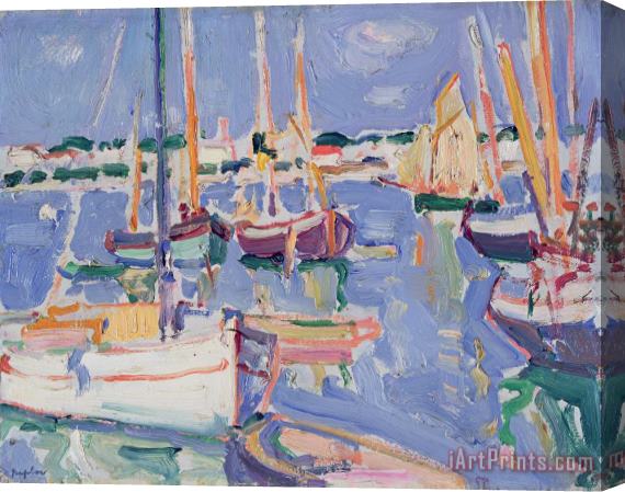 Samuel John Peploe Boats at Royan Stretched Canvas Painting / Canvas Art