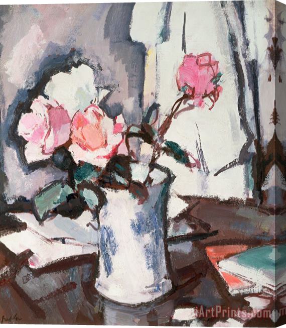 Samuel John Peploe Pink Roses Stretched Canvas Painting / Canvas Art