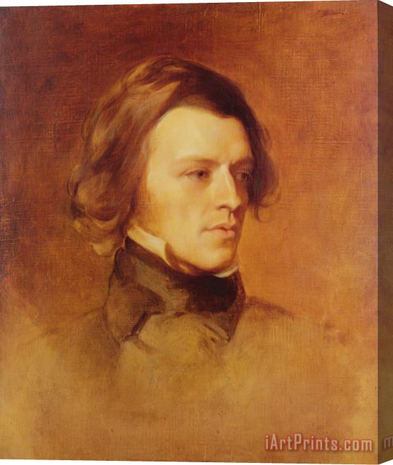 Samuel Laurence Portrait of Alfred Lord Tennyson Stretched Canvas Painting / Canvas Art