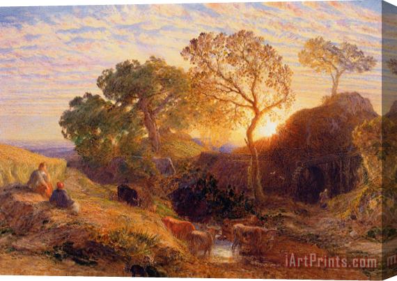 Samuel Palmer Sunset Stretched Canvas Painting / Canvas Art
