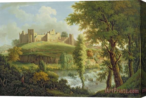 Samuel Scott Ludlow Castle with Dinham Weir Stretched Canvas Painting / Canvas Art