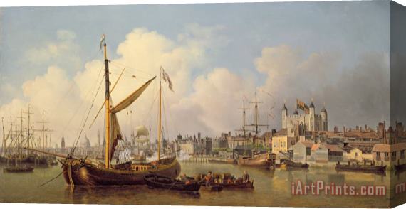 Samuel Scott The Thames and the Tower of London supposedly on the King's Birthday Stretched Canvas Painting / Canvas Art