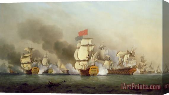 Samuel Scott Vice Admiral Sir George Anson's Stretched Canvas Print / Canvas Art