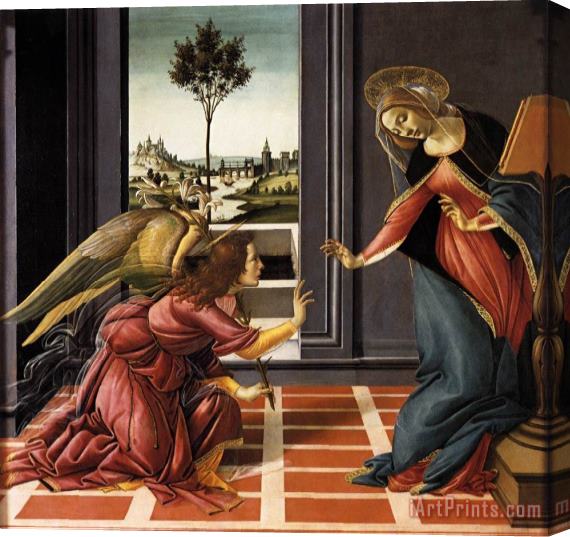 Sandro Botticelli Annunciation Stretched Canvas Painting / Canvas Art