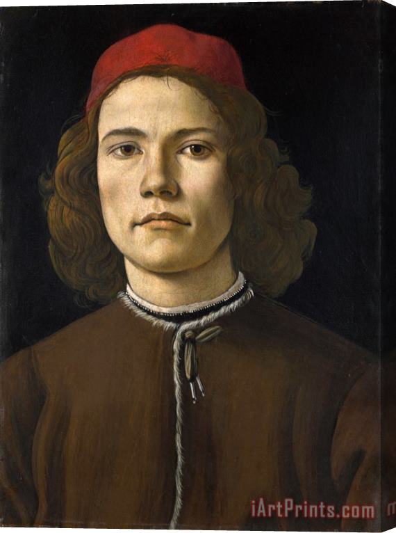 Sandro Botticelli Portrait Of A Young Man Stretched Canvas Painting / Canvas Art