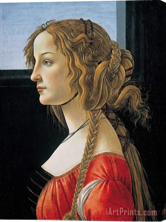 Sandro Botticelli Portrait Of A Young Woman Stretched Canvas Print / Canvas Art