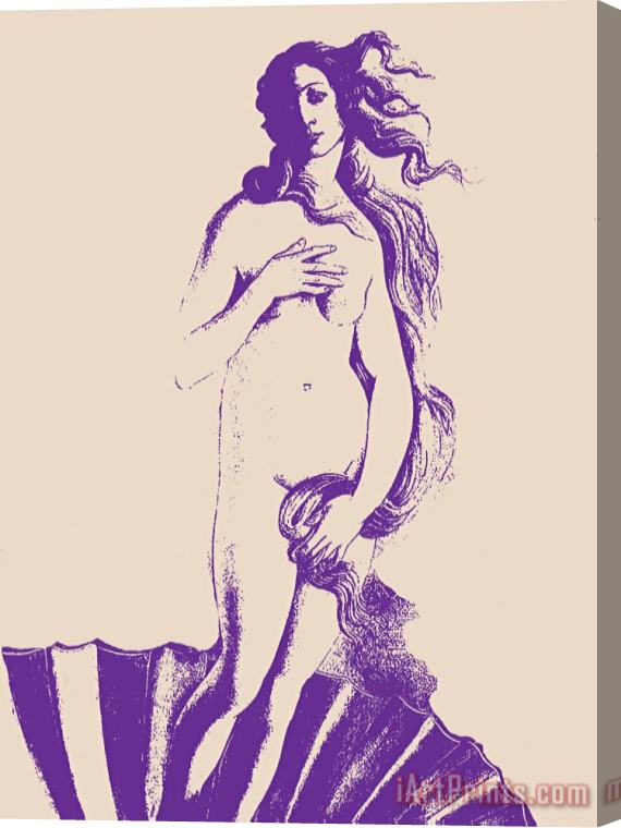 Sandro Botticelli Violet Venus Stretched Canvas Painting / Canvas Art