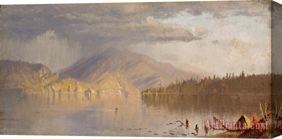 Sanford Robinson Gifford Lake Scene (possibly: a Rainy Day on Lake Kenogamy), C. 1878 Stretched Canvas Painting / Canvas Art