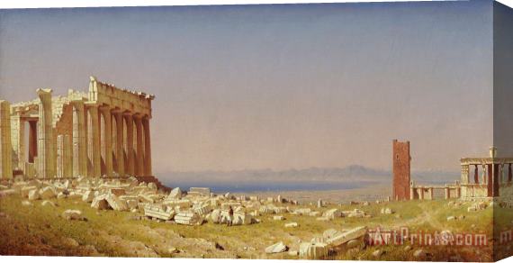 Sanford Robinson Gifford Ruins of The Parthenon Stretched Canvas Print / Canvas Art
