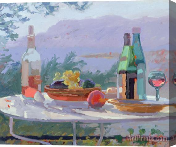 Sarah Butterfield Still Life And Seashore Bandol Stretched Canvas Print / Canvas Art