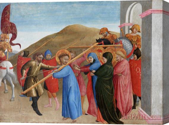 Sassetta The Procession To Calvary Stretched Canvas Painting / Canvas Art