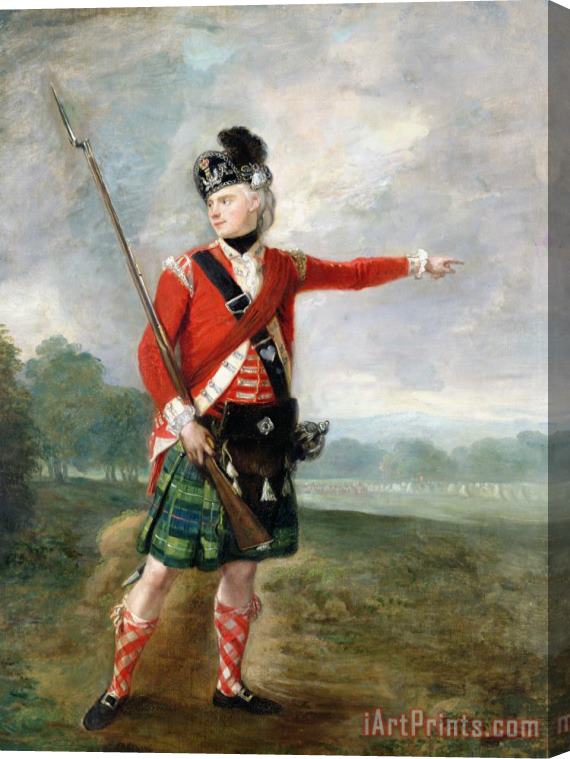 Scottish School An Officer of the Light Company of the 73rd Highlanders Stretched Canvas Print / Canvas Art