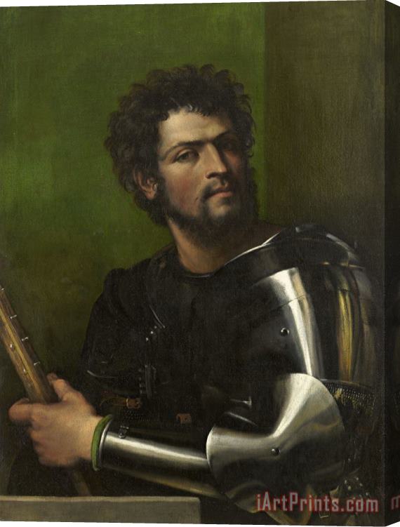 Sebastiano del Piombo Portrait Of A Man In Armor Stretched Canvas Print / Canvas Art