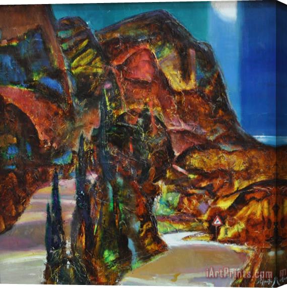 Sergey Ignatenko Night serpentine Stretched Canvas Painting / Canvas Art