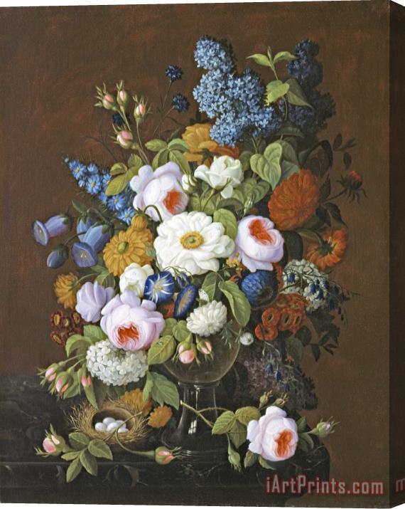 Severin Roesen Floral Still Life Stretched Canvas Print / Canvas Art