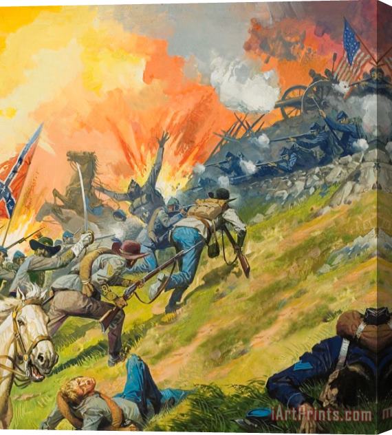 Severino Baraldi The Battle of Gettysburg Stretched Canvas Painting / Canvas Art