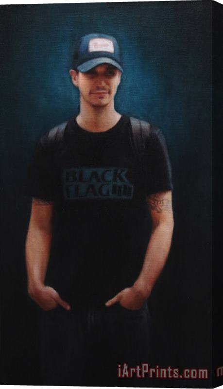 Shaun Downey Portrait of a Tattooed Man Stretched Canvas Print / Canvas Art
