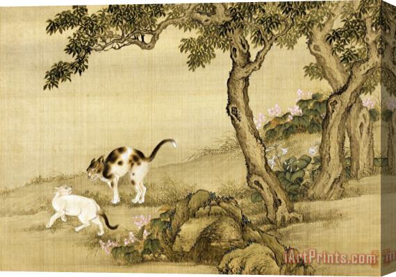 Shen Nanpin Album of Birds And Animals (cats) Stretched Canvas Painting / Canvas Art