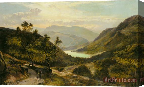 Sidney Richard Percy The Path Down to The Lake North Wales Stretched Canvas Painting / Canvas Art