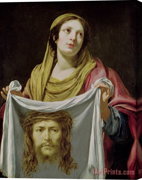 Simon Vouet St. Veronica Holding the Holy Shroud Stretched Canvas Painting / Canvas Art