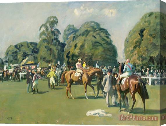 Sir Alfred James Munnings A Park Meeting, The Eclipse Stakes, Sandown Park Stretched Canvas Painting / Canvas Art