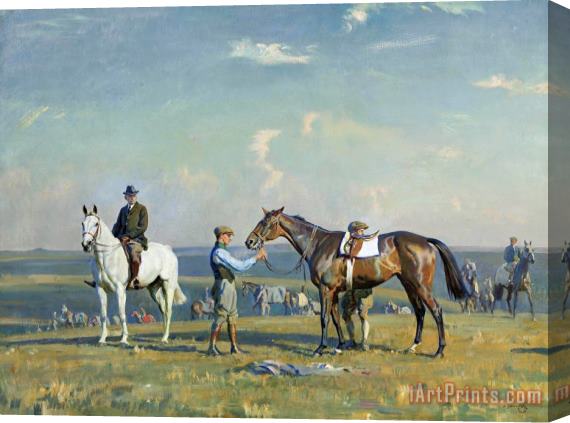 Sir Alfred James Munnings Early Morning on Manton Downs, 1926 Stretched Canvas Print / Canvas Art