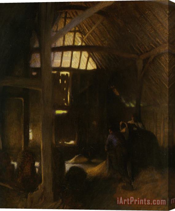 Sir George Clausen The Dark Barn Stretched Canvas Print / Canvas Art