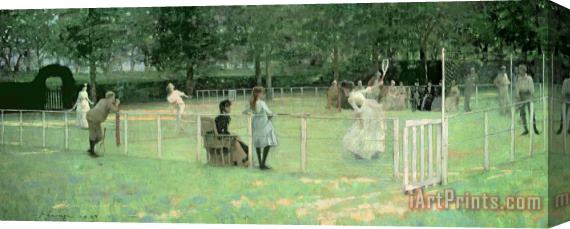 Sir John Lavery The Tennis Party Stretched Canvas Print / Canvas Art