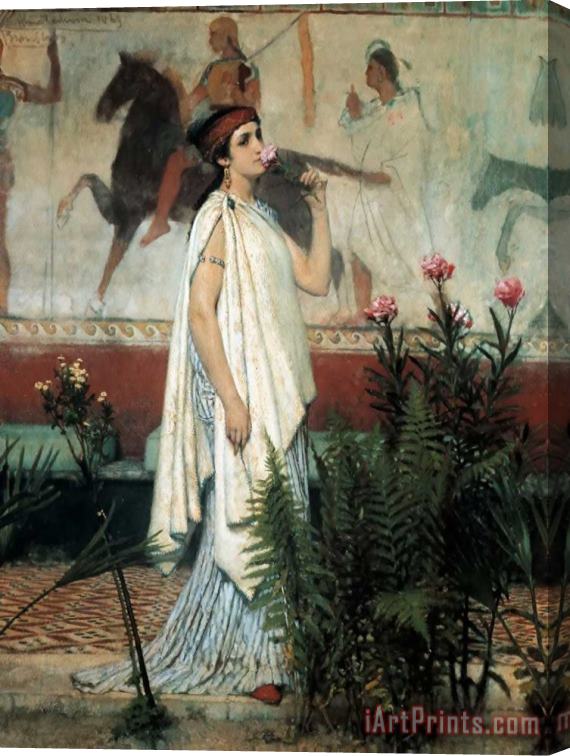 Sir Lawrence Alma-Tadema A Greek Woman Stretched Canvas Print / Canvas Art