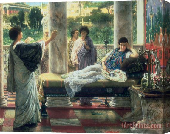 Sir Lawrence Alma-Tadema Catullus Reading his Poems Stretched Canvas Painting / Canvas Art