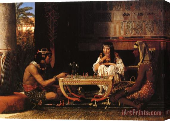 Sir Lawrence Alma-Tadema Egyptian Chess Players Stretched Canvas Print / Canvas Art